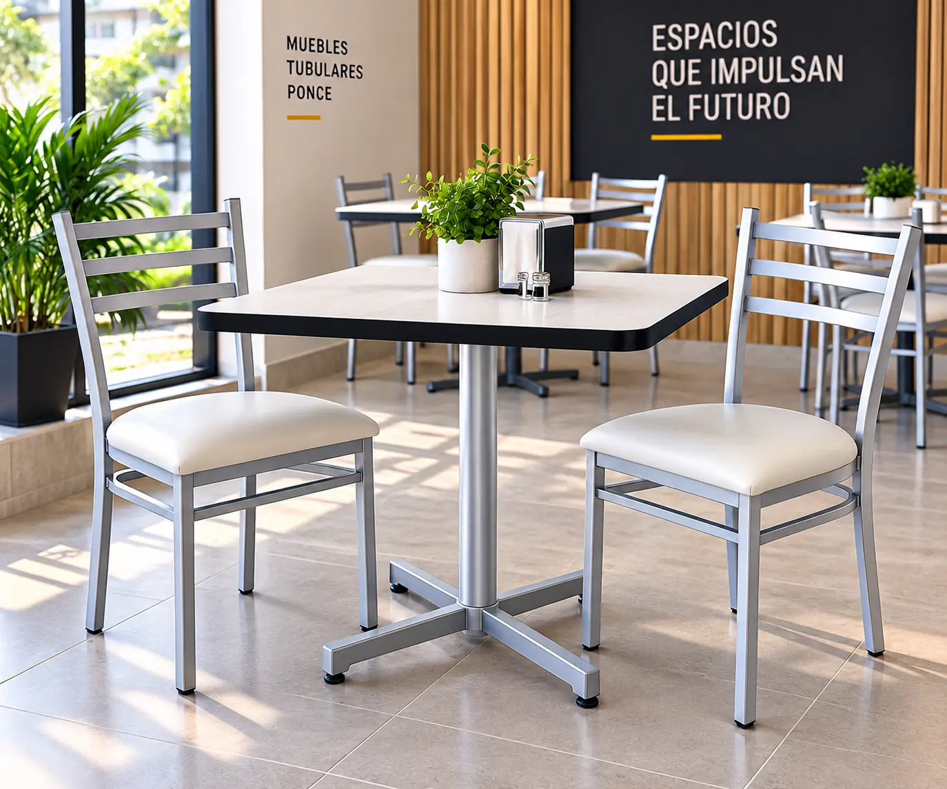 Mesas y sillas para restaurantes y bares en Monterrey